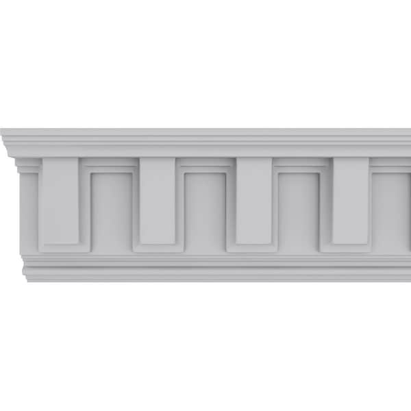 Ekena Millwork 8 1/2"H x 5"P x 9 7/8"F x 94 1/2"L, (5 7/8" Repeat), Nouveau Crown Moulding MLD08X05X09NO - main